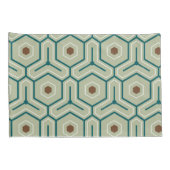 Geometric pattern with interlocking hexagons kussensloop (Achterkant-Rechts)