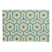 Geometric pattern with interlocking hexagons kussensloop (Voorkant-Links)