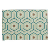 Geometric pattern with interlocking hexagons kussensloop (Voorkant-Rechts)