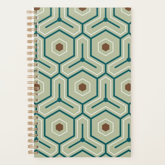 Geometric pattern with interlocking hexagons planner (Voorkant)