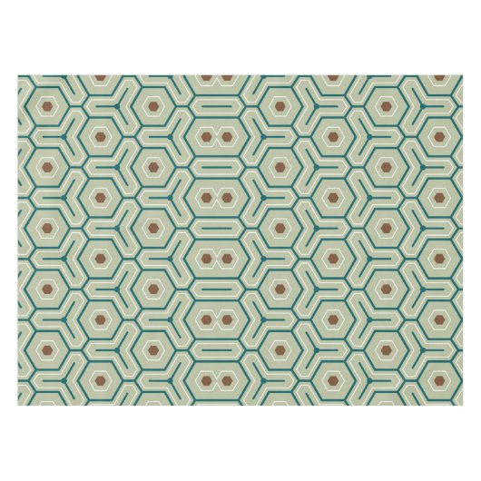Geometric pattern with interlocking hexagons tafelkleed (Voorkant (Horizontaal))