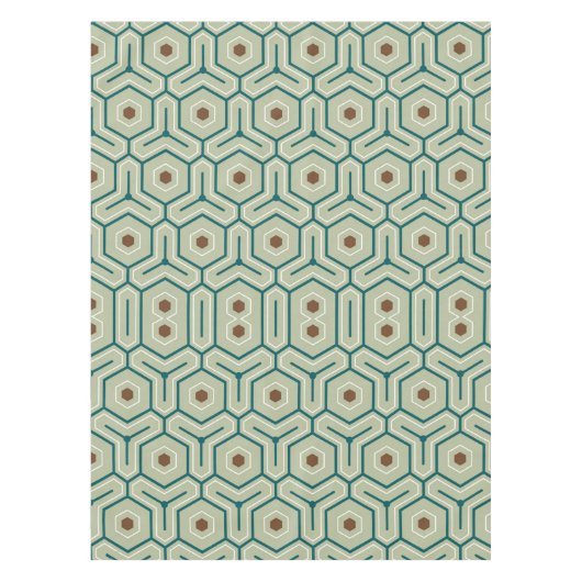 Geometric pattern with interlocking hexagons tafelkleed (Voorkant)