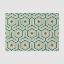 Geometric pattern with interlocking hexagons tissuepapier