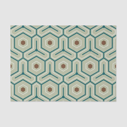 Geometric pattern with interlocking hexagons tissuepapier (Voorkant)