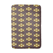 Geometric pattern with orange and blue hexagons badmat (Voorkant Verticaal)