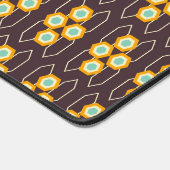 Geometric pattern with orange and blue hexagons bureaumat (Hoek)