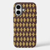 Geometric pattern with orange and blue hexagons Case-Mate iPhone case (Achterkant)