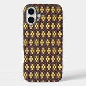 Geometric pattern with orange and blue hexagons Case-Mate iPhone case (Achterkant)