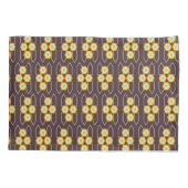 Geometric pattern with orange and blue hexagons kussensloop (Achterkant-Links)