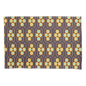 Geometric pattern with orange and blue hexagons kussensloop (Voorkant-Links)