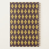 Geometric pattern with orange and blue hexagons planner (Achterkant)