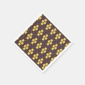 Geometric pattern with orange and blue hexagons servet (Hoek)