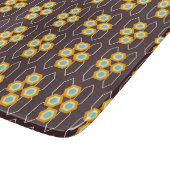 Geometric pattern with orange and blue hexagons snijplank (Hoek)