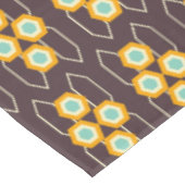 Geometric pattern with orange and blue hexagons tafelkleed (Gekanteld)