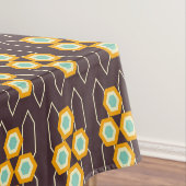 Geometric pattern with orange and blue hexagons tafelkleed (Voorbeeld)