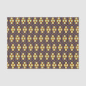 Geometric pattern with orange and blue hexagons tissuepapier (Voorkant)