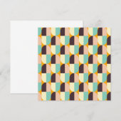 Geometric pattern with overlapping half-circles bedankkaart (Voorkant / Achterkant)