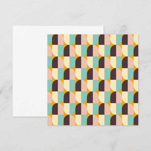 Geometric pattern with overlapping half-circles bedankkaart (Voorkant / Achterkant)