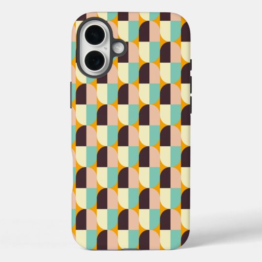 Geometric pattern with overlapping half-circles Case-Mate iPhone case (Achterkant)
