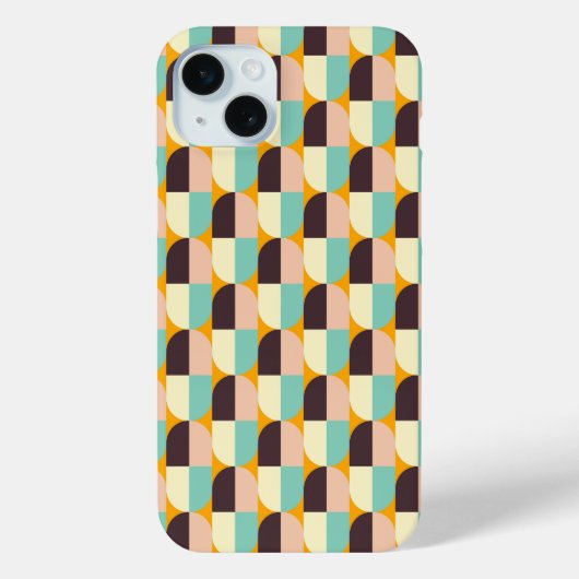 Geometric pattern with overlapping half-circles Case-Mate iPhone case (Achterkant)