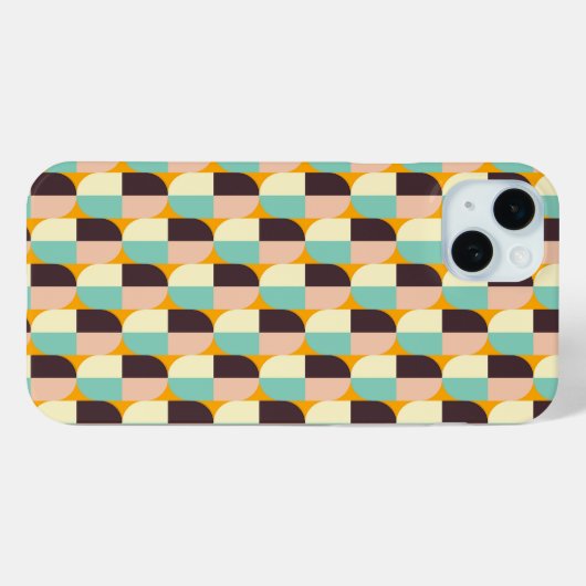 Geometric pattern with overlapping half-circles Case-Mate iPhone case (Achterkant (horizontaal))