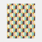Geometric pattern with overlapping half-circles fleece deken (Voorkant)