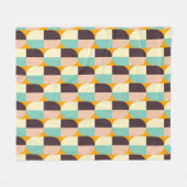 Geometric pattern with overlapping half-circles fleece deken (Voorkant (Horizontaal))