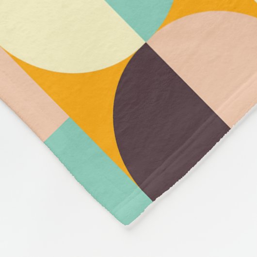 Geometric pattern with overlapping half-circles fleece deken (Hoek)