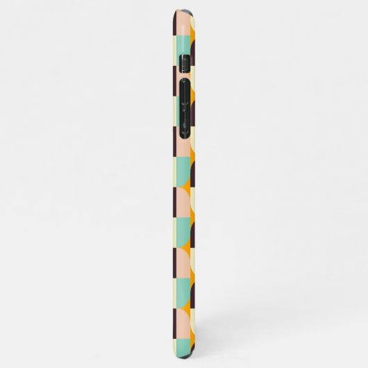 Geometric pattern with overlapping half-circles iPhone hoesje (Linkerkant)