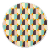 Geometric pattern with overlapping half-circles keramische knop (Voorkant)