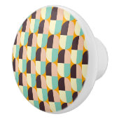 Geometric pattern with overlapping half-circles keramische knop (Rechts)