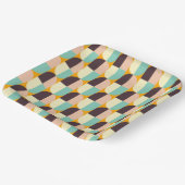 Geometric pattern with overlapping half-circles papieren bordje (Gebogen)