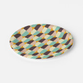 Geometric pattern with overlapping half-circles papieren bordje (Gekanteld)