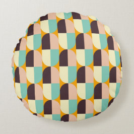 Geometric pattern with overlapping half-circles rond kussen