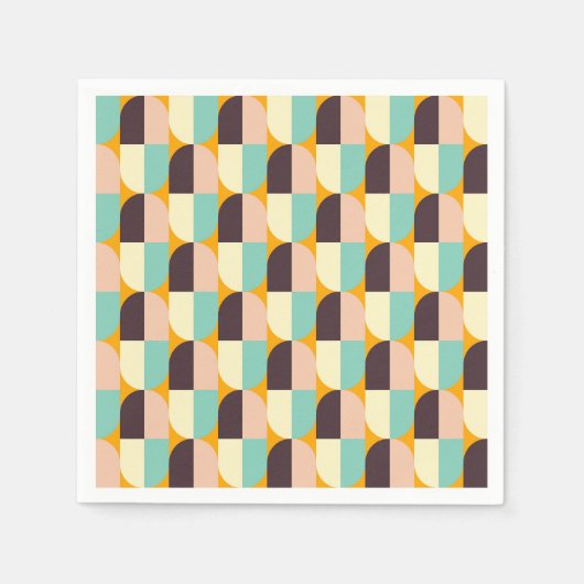 Geometric pattern with overlapping half-circles servet (Voorkant)