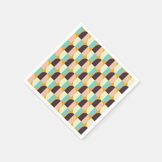 Geometric pattern with overlapping half-circles servet (Hoek)