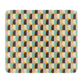 Geometric pattern with overlapping half-circles snijplank