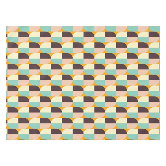 Geometric pattern with overlapping half-circles tafelkleed (Voorkant (Horizontaal))