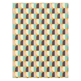 Geometric pattern with overlapping half-circles tafelkleed