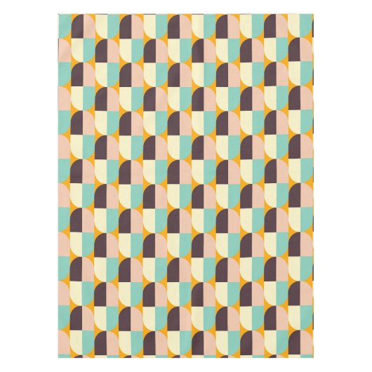 Geometric pattern with overlapping half-circles tafelkleed (Voorkant)