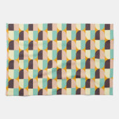 Geometric pattern with overlapping half-circles theedoek (Horizontaal)