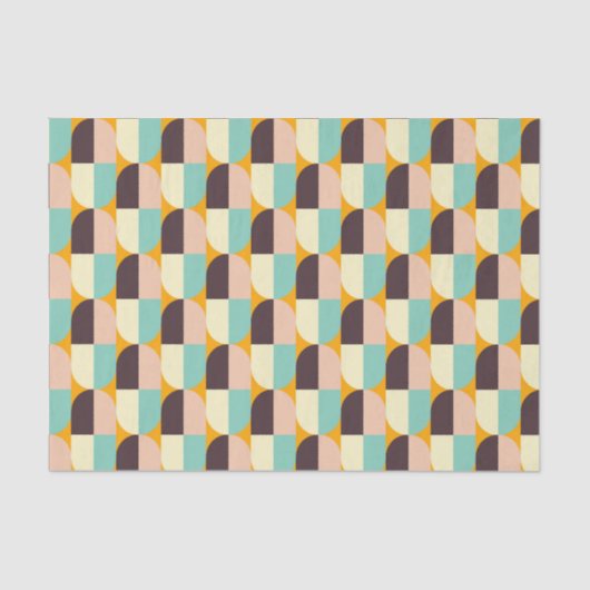 Geometric pattern with overlapping half-circles tissuepapier (Voorkant)