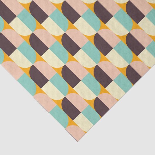 Geometric pattern with overlapping half-circles tissuepapier (Detail)