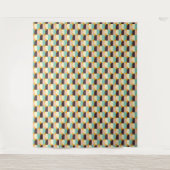 Geometric pattern with overlapping half-circles wandkleed (Voorkant)