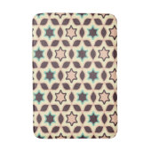  Geometric pattern with star shapes in brown and t Badmat (Voorkant Verticaal)