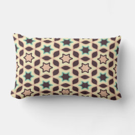  Geometric pattern with star shapes in brown and t Kussen