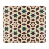  Geometric pattern with star shapes in brown and t Snijplank (Voorkant)