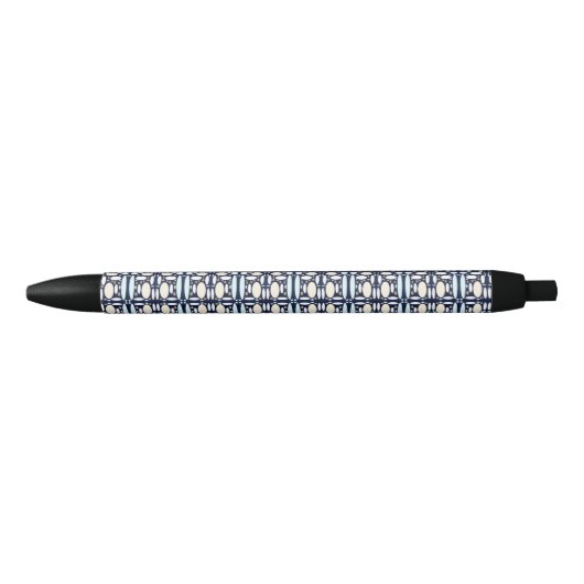 Geometric pattern zwarte inkt pen (Voorkant)