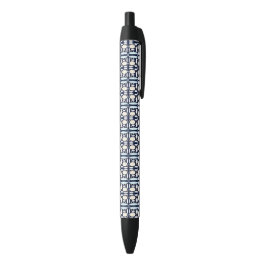 Geometric pattern zwarte inkt pen