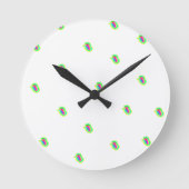 Geometric Patterned Precision Round Clock Ronde Klok (Voorkant)